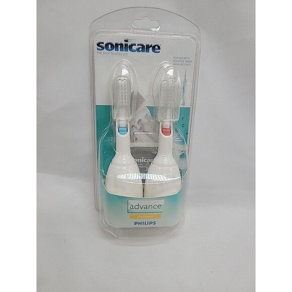 Philips SONICARE:  Advance Standard HX4002 Standard Tooth Brush Heads 2 Pack - Picture 1 of 9
